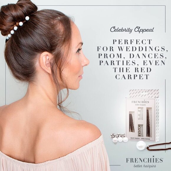 French Twist Hair Pins Velvet Coated 20 Count for Updos Weddings Prom